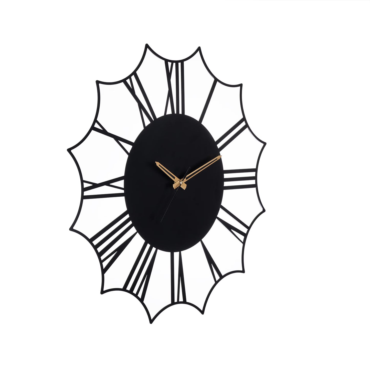 DFOLS Augustus Modern Metal Analog Wall Clock – Black 16 Inch
