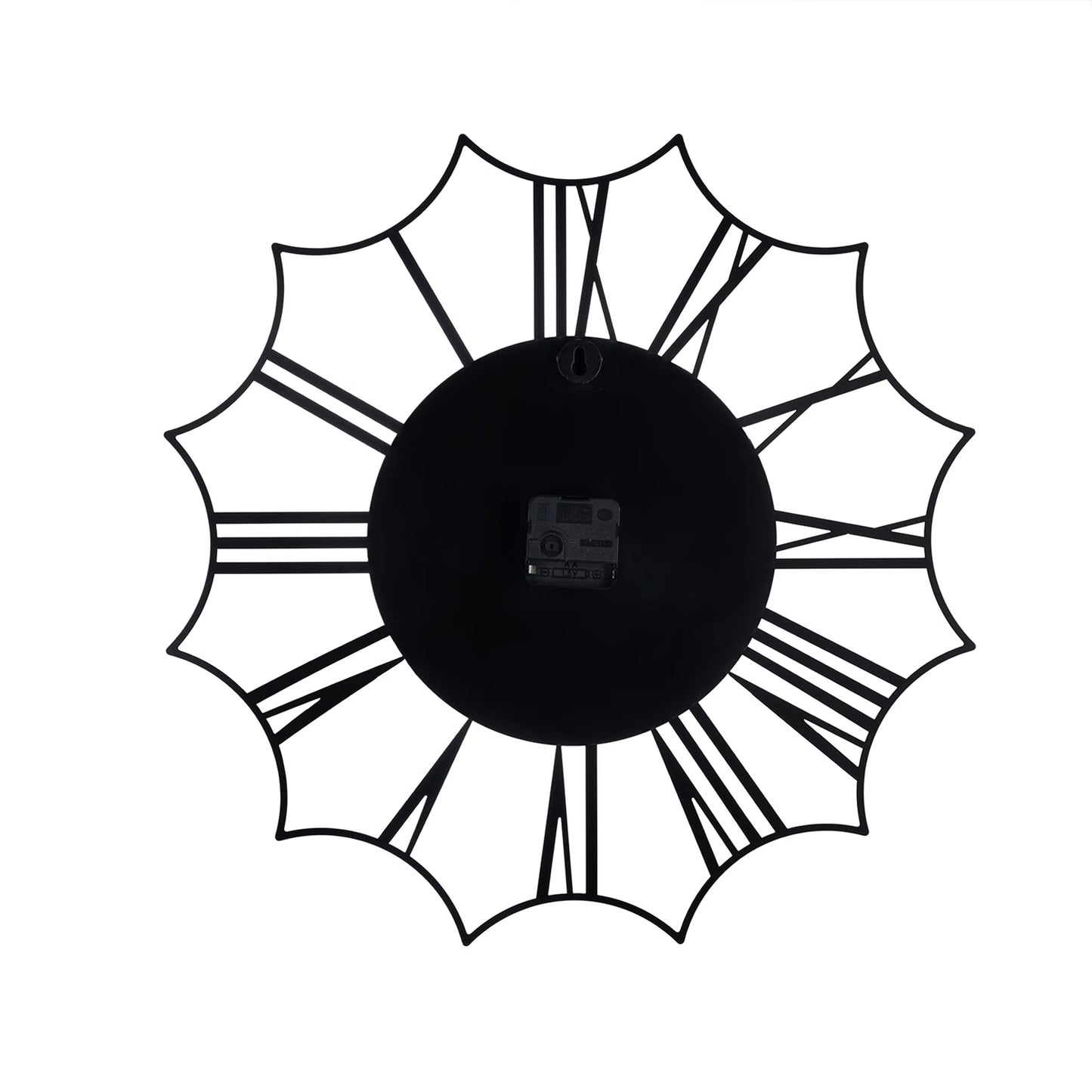 DFOLS Augustus Modern Metal Analog Wall Clock – Black 16 Inch