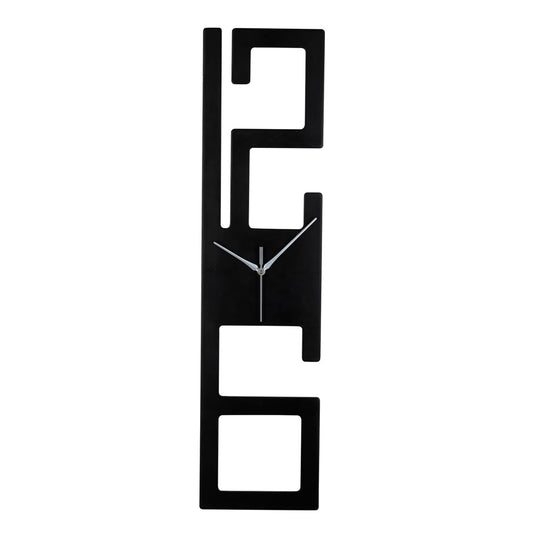DFOLS Chronelle Wooden Wall Clock – Geometric Black 27 Inch