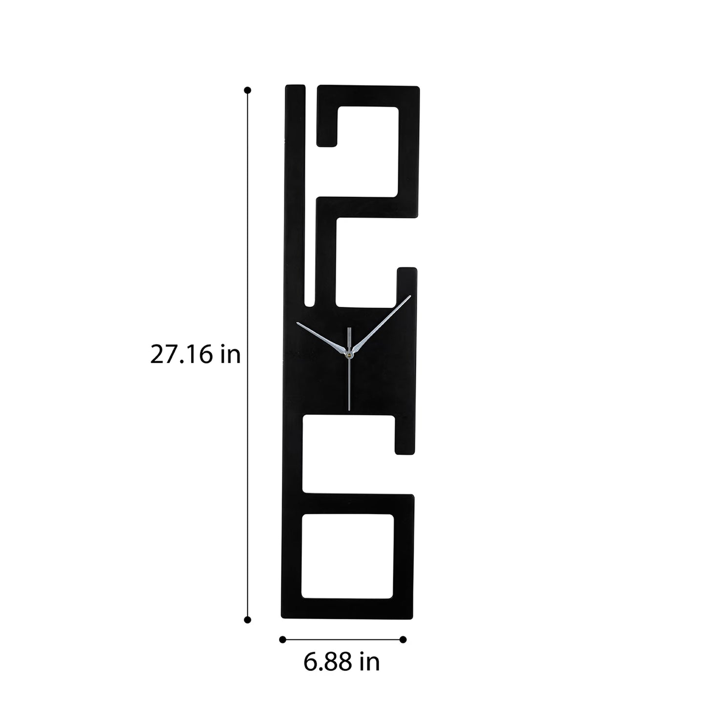 DFOLS Chronelle Wooden Wall Clock – Geometric Black 27 Inch