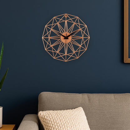 DFOLS Cirqlo Modern Metal Wall Clock – Peach Finish 20 Inch
