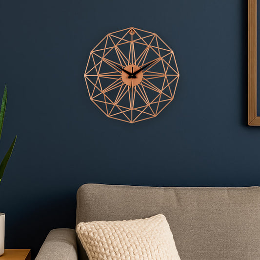 DFOLS Cirqlo Modern Metal Wall Clock – Peach Finish 20 Inch