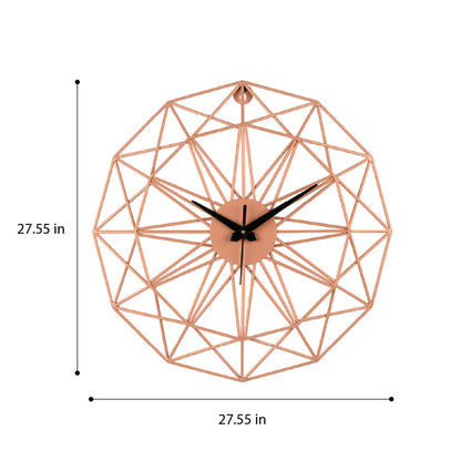 DFOLS Cirqlo Modern Metal Wall Clock – Peach Finish 20 Inch