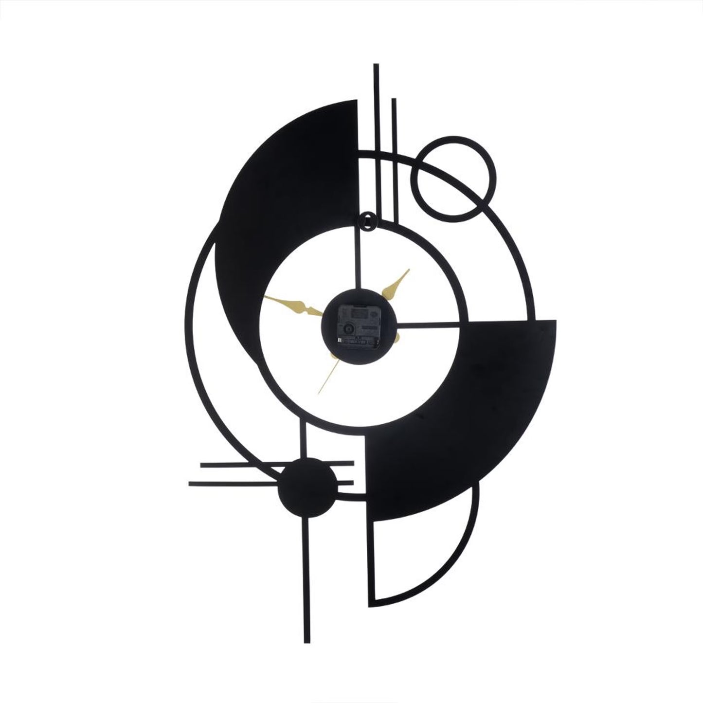 DFOLS Eclipse Abstract Metal Wall Clock – Black 30 Inch