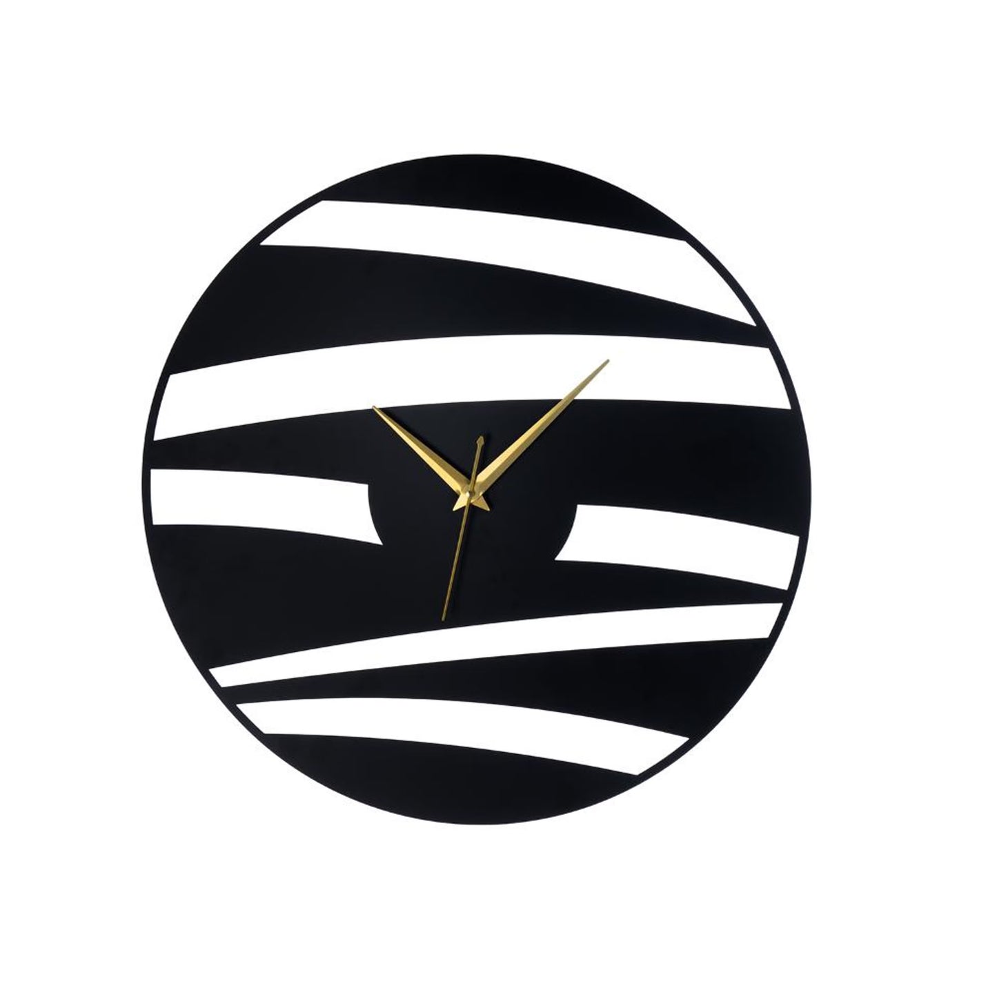 DFOLS Epoch Metal Wall Clock – Abstract Black 16 Inch