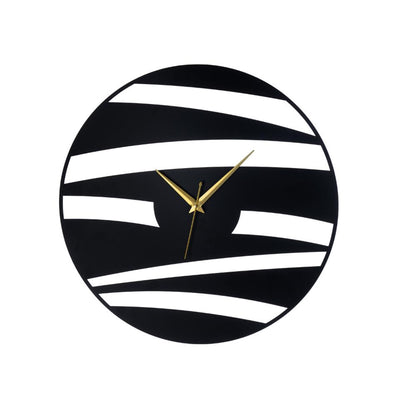 DFOLS Epoch Metal Wall Clock – Abstract Black 16 Inch