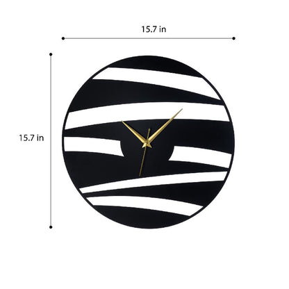 DFOLS Epoch Metal Wall Clock – Abstract Black 16 Inch