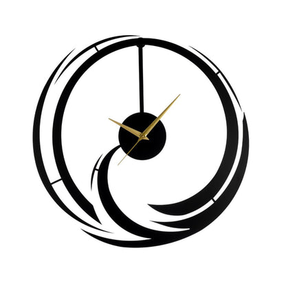 DFOLS Eternia Abstract Metal Wall Clock – Black 16 Inch