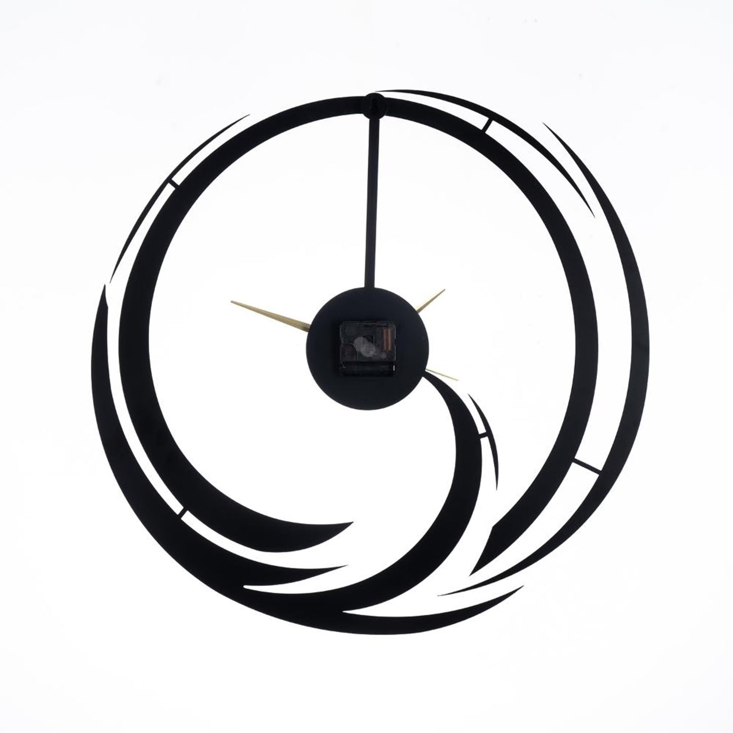 DFOLS Eternia Abstract Metal Wall Clock – Black 16 Inch