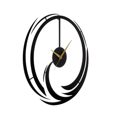 DFOLS Eternia Abstract Metal Wall Clock – Black 16 Inch