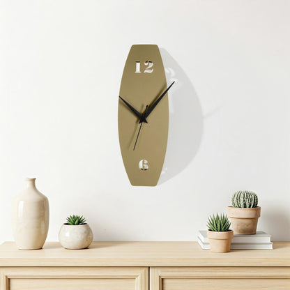 DFOLS Fleur Metal Wall Clock – Minimal Grey 18 Inch