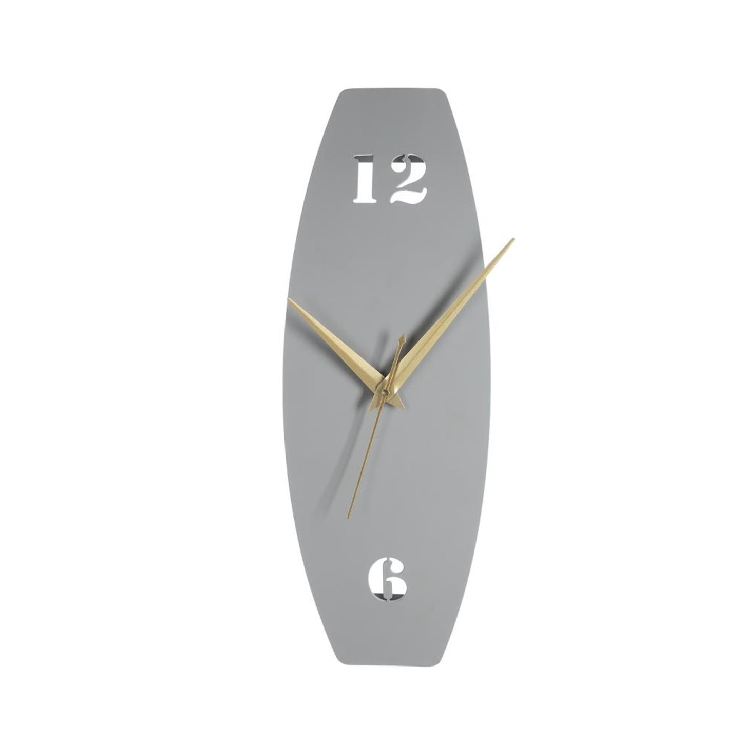DFOLS Fleur Metal Wall Clock – Minimal Grey 18 Inch