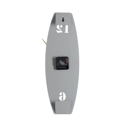 DFOLS Fleur Metal Wall Clock – Minimal Grey 18 Inch