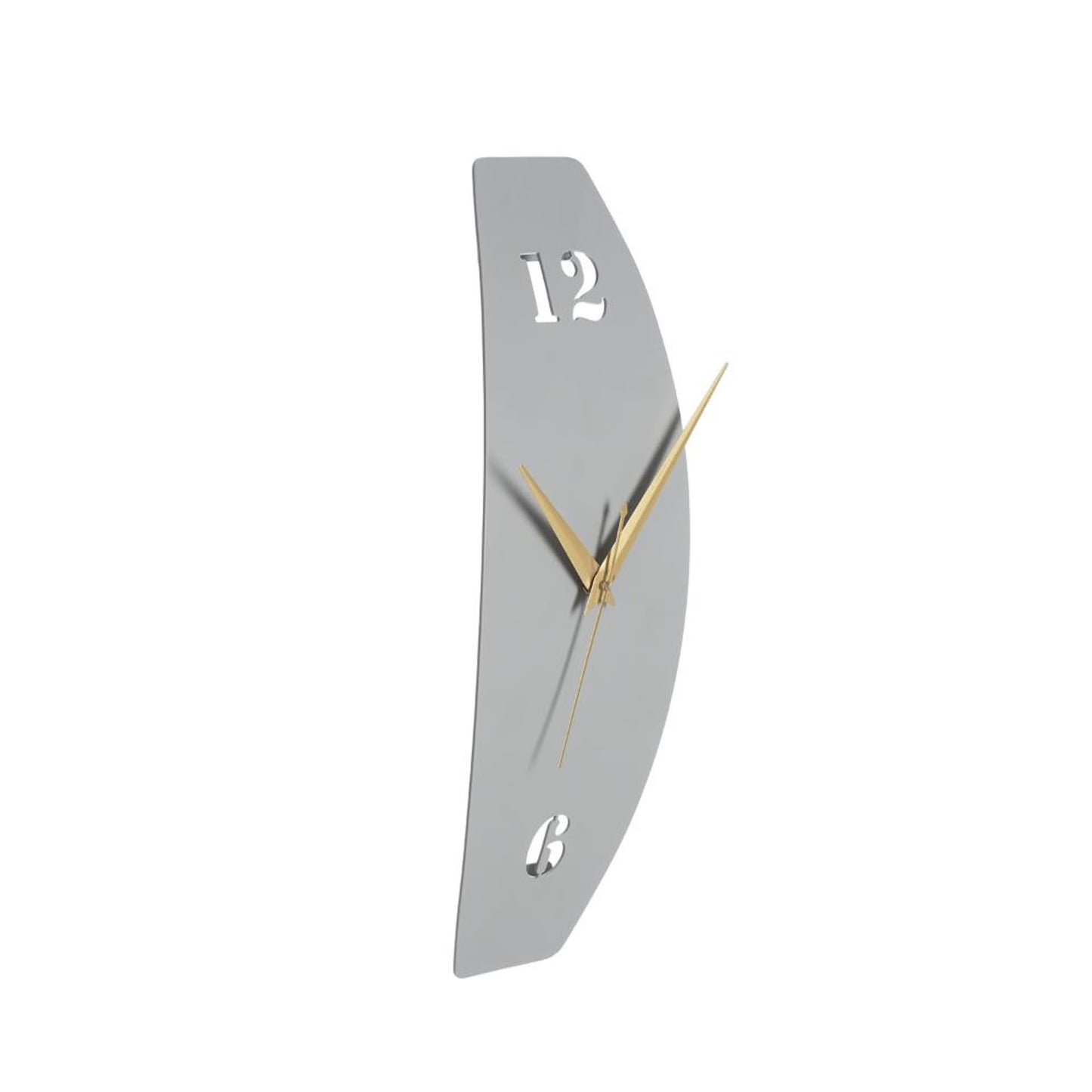 DFOLS Fleur Metal Wall Clock – Minimal Grey 18 Inch