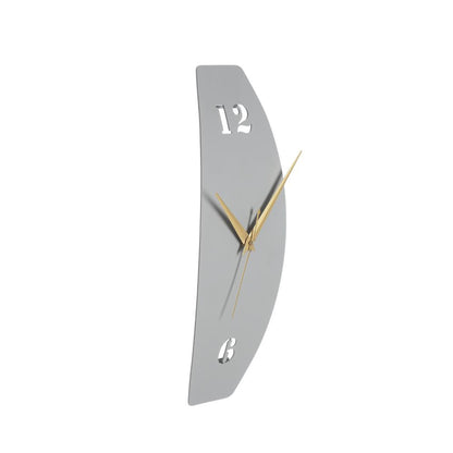 DFOLS Fleur Metal Wall Clock – Minimal Grey 18 Inch