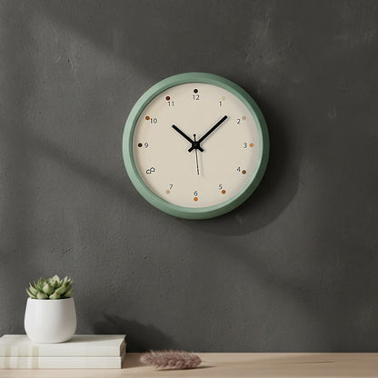 DFOLS Pastell Matte Analog Wall Clock – Green 12 Inch