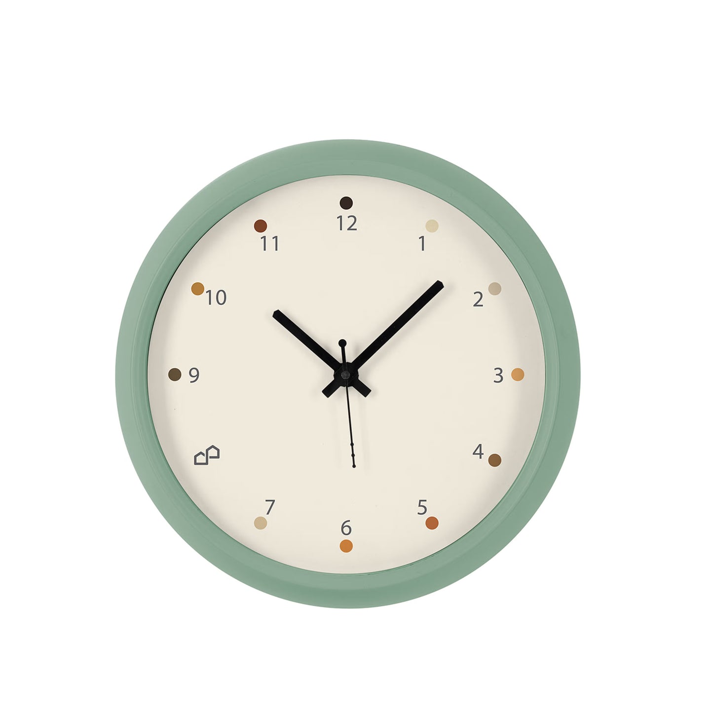 DFOLS Pastell Matte Analog Wall Clock – Green 12 Inch