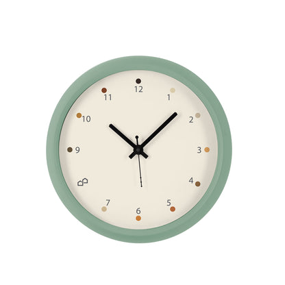 DFOLS Pastell Matte Analog Wall Clock – Green 12 Inch