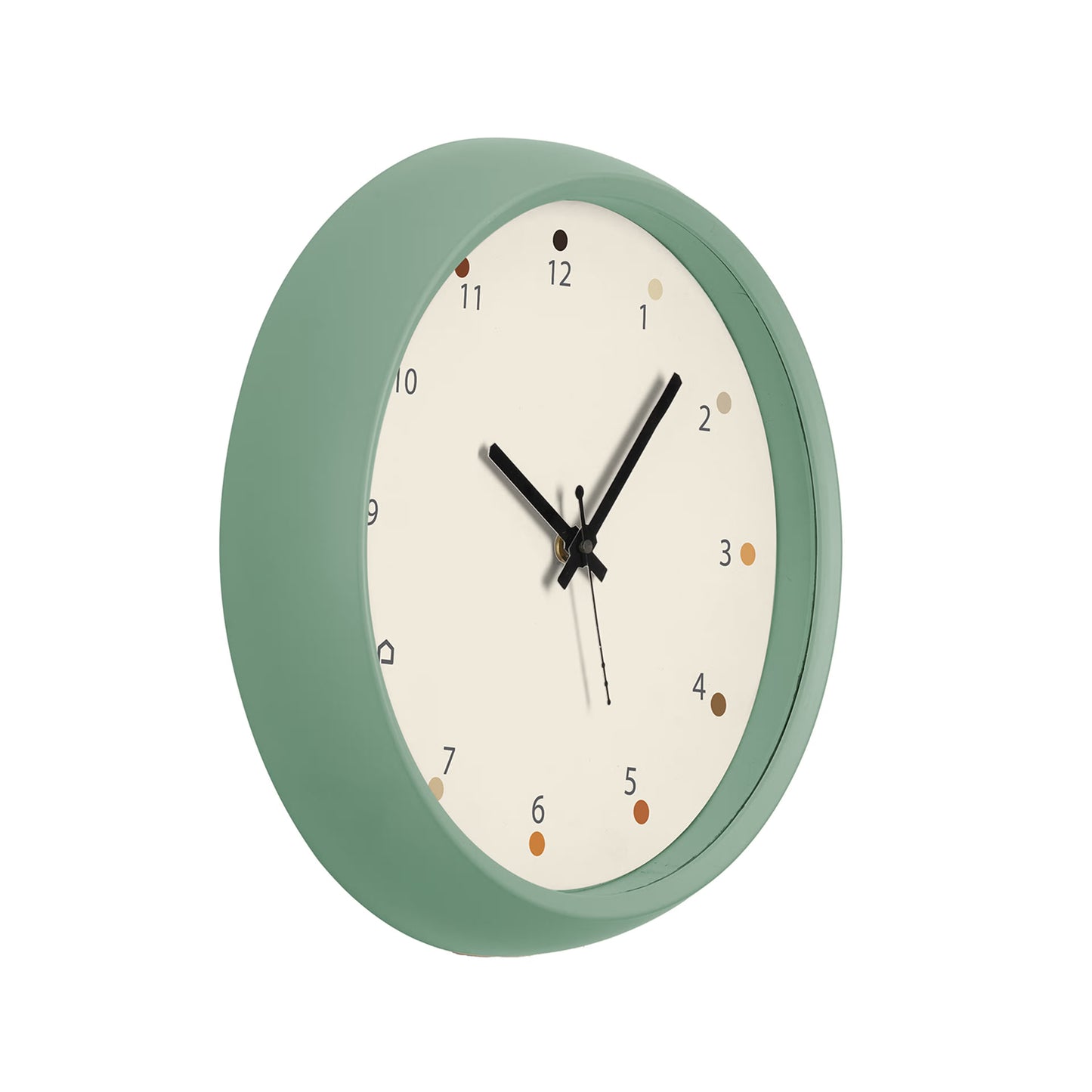 DFOLS Pastell Matte Analog Wall Clock – Green 12 Inch