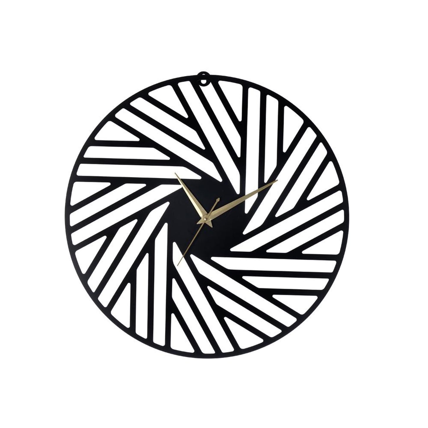 DFOLS Mistral Abstract Metal Wall Clock – Black 16 Inch