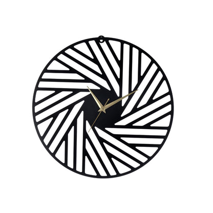DFOLS Mistral Abstract Metal Wall Clock – Black 16 Inch