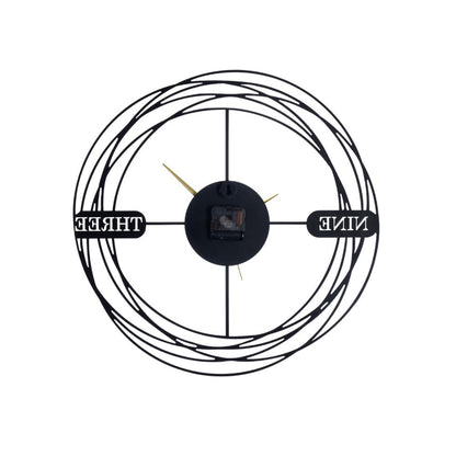 DFOLS Nebula Metal Wall Clock – Modern Black 16 Inch