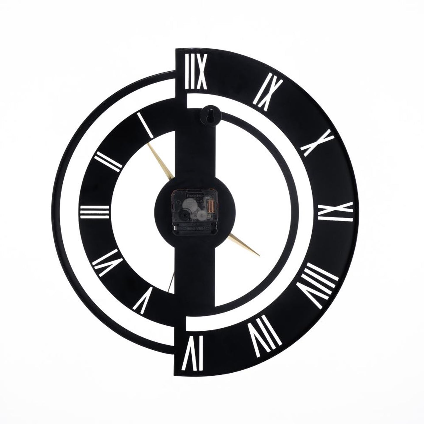 DFOLS Shadowfall Modern Metal Wall Clock – Black 20 Inch