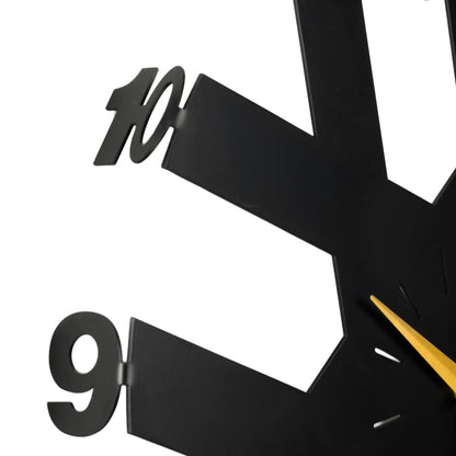DFOLS Tempo Modern Metal Analog Wall Clock – Black Finish 20 Inch