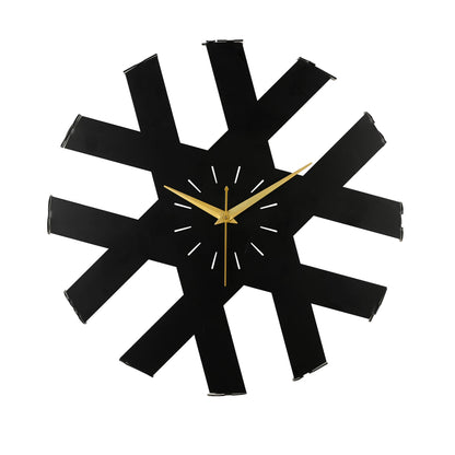 DFOLS Tempo Modern Metal Analog Wall Clock – Black Finish 20 Inch