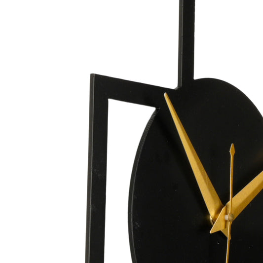 DFOLS Zentik Metal Wall Clock – Abstract Black 26 Inch