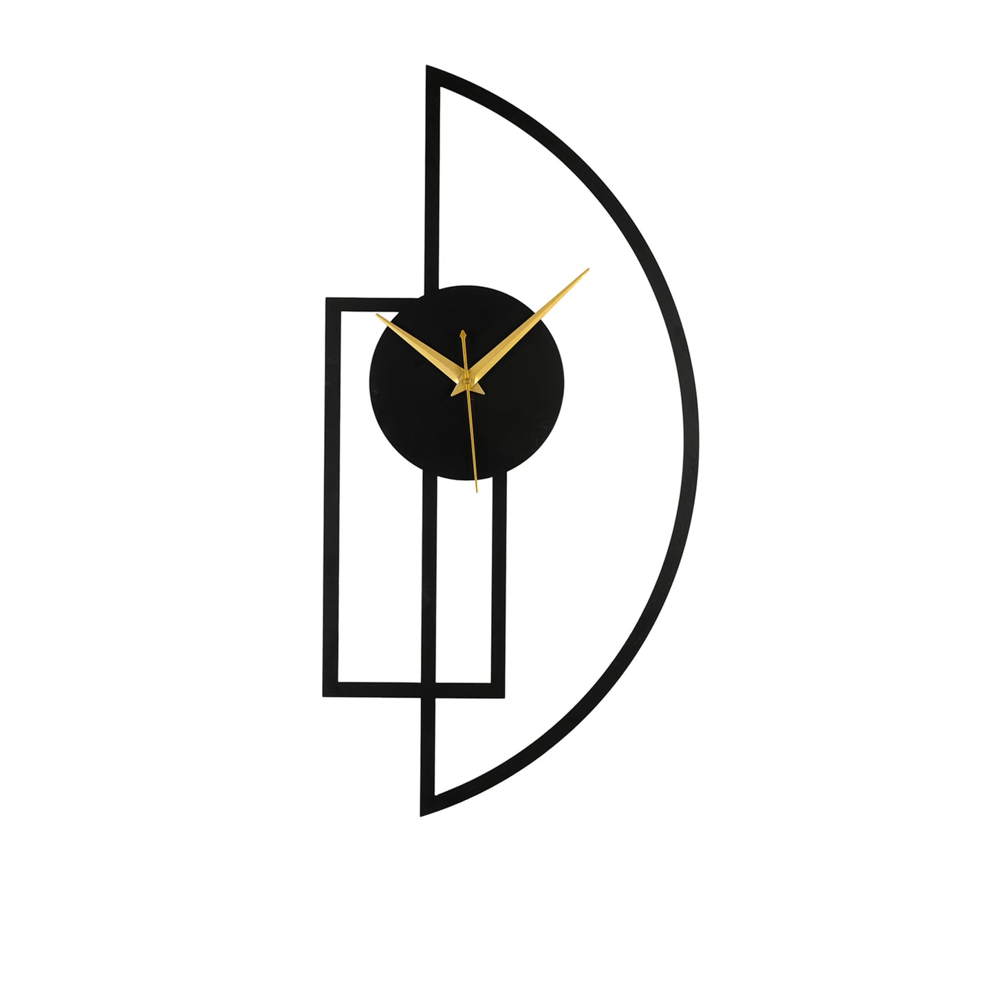 DFOLS Zentik Metal Wall Clock – Abstract Black 26 Inch