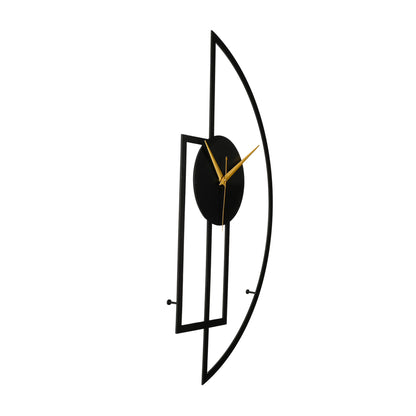 DFOLS Zentik Metal Wall Clock – Abstract Black 26 Inch