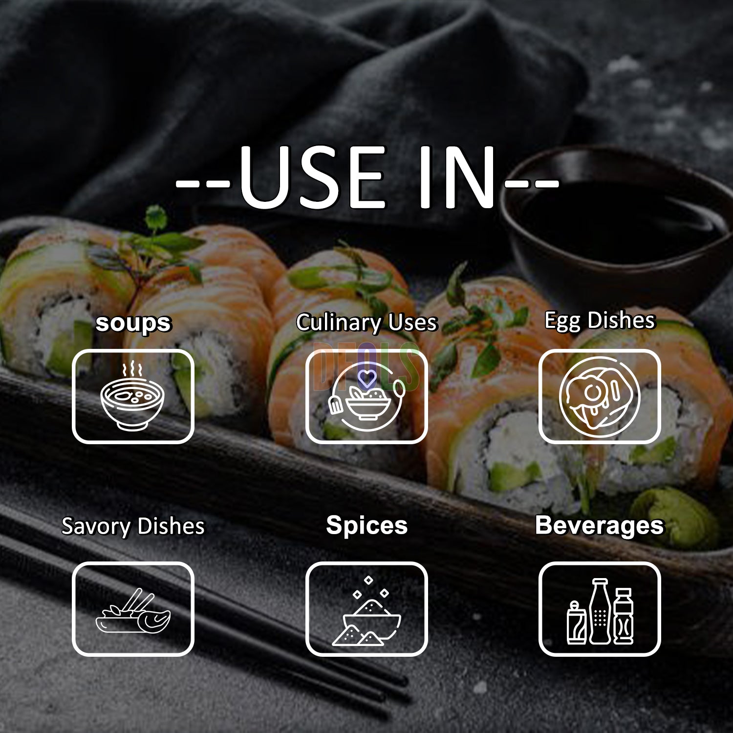 Japanese Wasabi Powder for Sushi – Pure Wasabia Japonica, Gluten-Free, Vegan | Authentic Wasabi Powder for Sushi, Wasabi Paste, Wasabi Mayo & Cooking - DFOLS