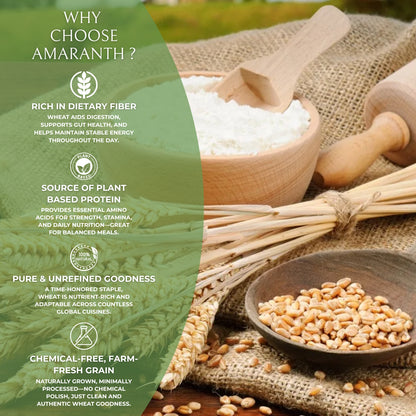 DFOLS Premium Organic Wheat | Natural, Non-GMO, Hand-Picked Grains | High in Protein, Fiber & Iron | Ideal for Rotis, Breads & Healthy Cooking