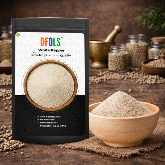 Dfols White Pepper Powder 100g (3.5oz / 0.22lb) Pure Natural Indian Spice – ホワイトペッパー