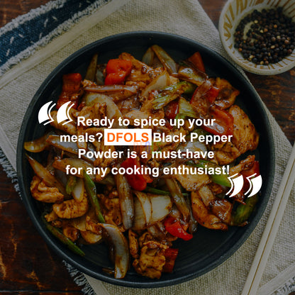 Fine Ground Black Pepper Powder – Strong Aroma & Bold Flavour | Great for Curries, BBQ, Sauces, Soups & Everyday Seasoning - DFOLS