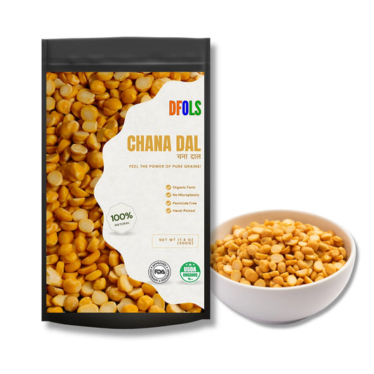 Organic Chana Dal | Natural Split Bengal Gram | Pesticide-Free, Unpolished, Hand-Picked, High Protein, Premium Quality Pulses for Everyday Cooking