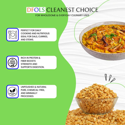 Organic Chana Dal | Natural Split Bengal Gram | Pesticide-Free, Unpolished, Hand-Picked, High Protein, Premium Quality Pulses for Everyday Cooking