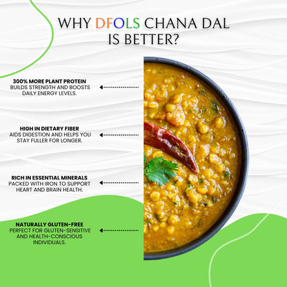 Organic Chana Dal | Natural Split Bengal Gram | Pesticide-Free, Unpolished, Hand-Picked, High Protein, Premium Quality Pulses for Everyday Cooking