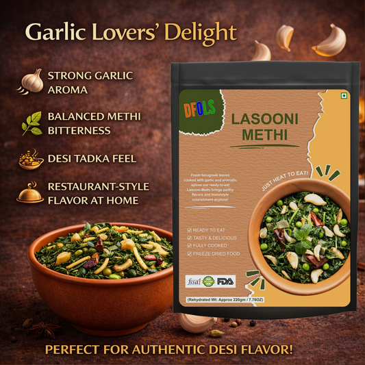 Lasooni Methi Ready-to-Eat Curry | Aromatic Garlic & Fenugreek Gravy | Authentic Indian Heat & Serve Meal | Flavorful, Convenient