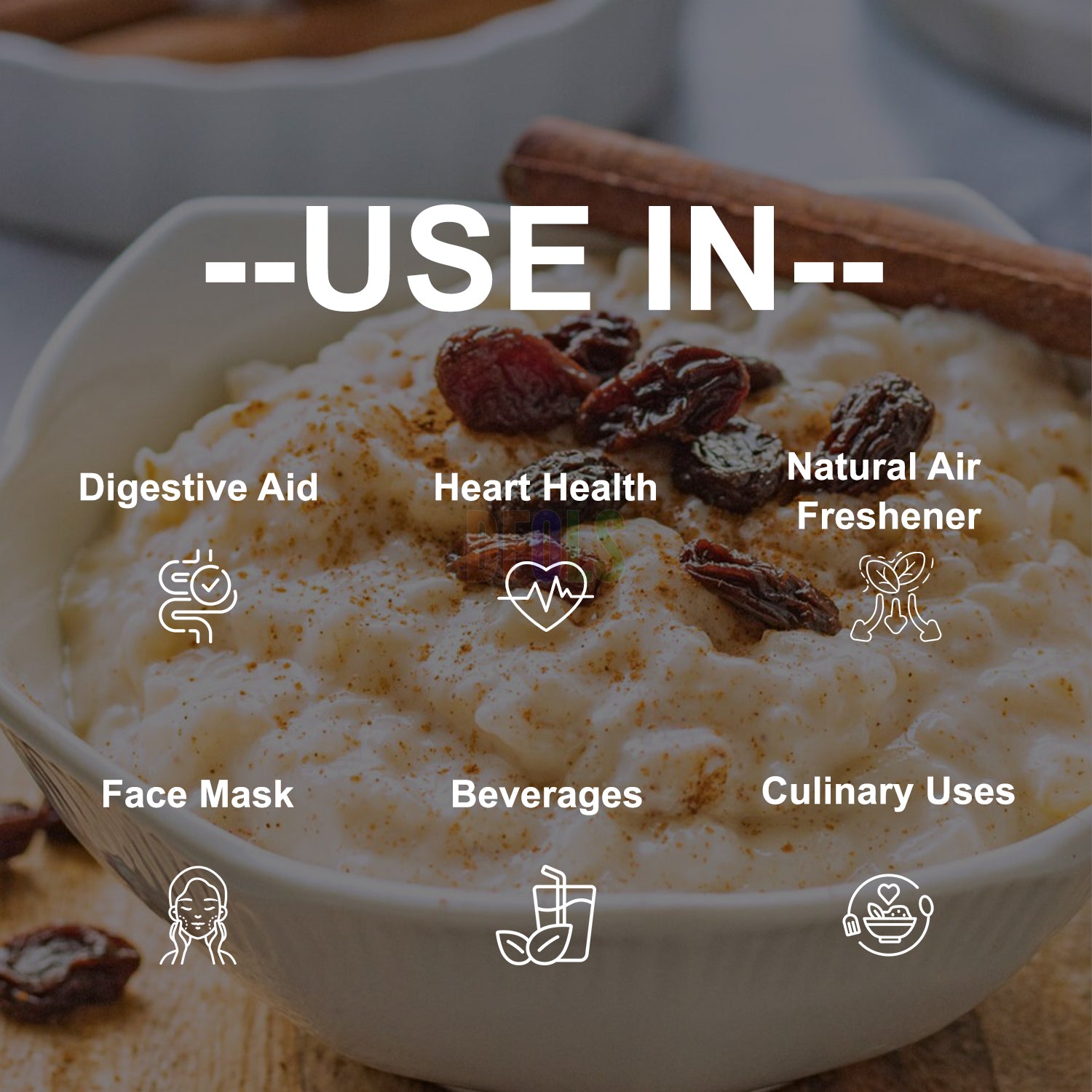 Premium Cinnamon Powder | Aromatic Sweet Spice for Cooking, Baking, Curries, Desserts & Beverages | Perfect for Smoothies, Chai, Coffee & Wellness Remedies | Fresh & Pure - DFOLS