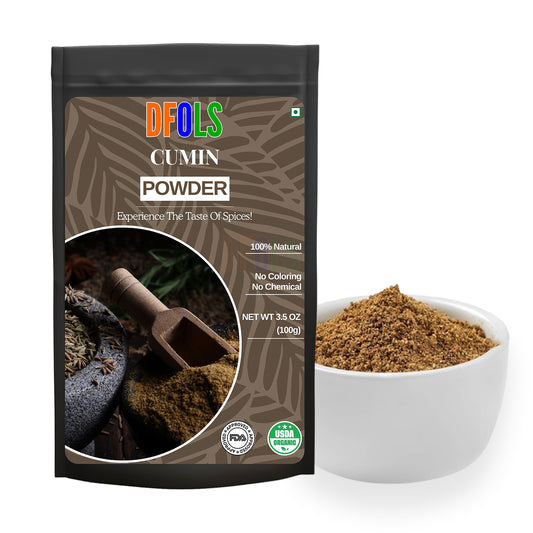 Premium Cumin Powder (Jeera) | Pure, Fresh & Aromatic | Perfect for Curries, Soups, Stews, Baking & Drinks | Rich Earthy Flavor | Ideal for Daily Cooking & Home Remedies - DFOLS