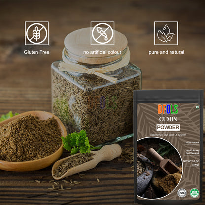 Premium Cumin Powder (Jeera) | Pure, Fresh & Aromatic | Perfect for Curries, Soups, Stews, Baking & Drinks | Rich Earthy Flavor | Ideal for Daily Cooking & Home Remedies - DFOLS