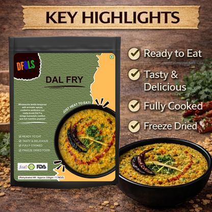Authentic Indian Dal Fry Lentil Curry | Spiced Toor Dal | Vegetarian | Gluten-Free | Ready-to-Eat Indian Meal | Flavorful, Protein-Rich Curry