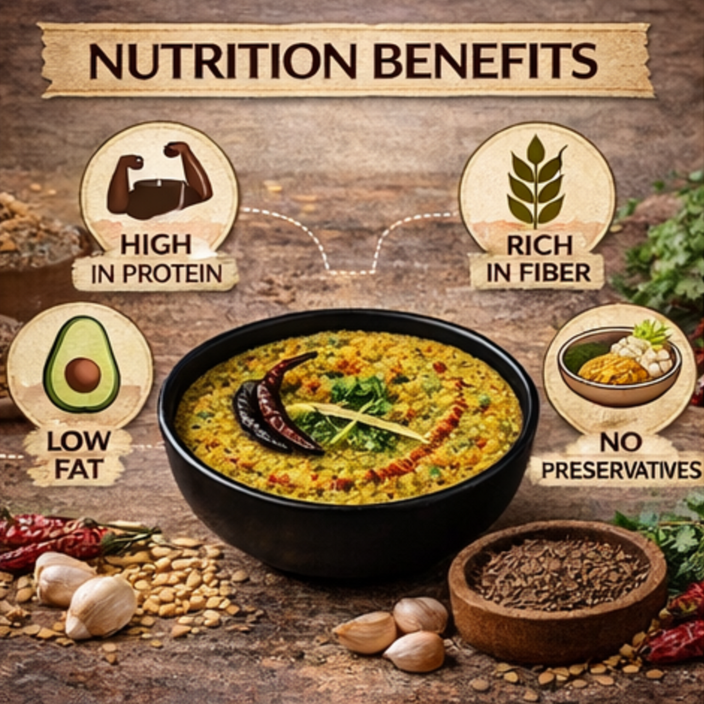 Dal Tadka | Authentic Indian Yellow Lentil Curry | Heat & Serve | Made with Aromatic Spices | Ready-to-Eat Meal | Delicious, Protein-Rich Indian Food