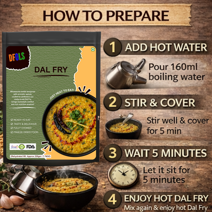 Dal Tadka | Authentic Indian Yellow Lentil Curry | Heat & Serve | Made with Aromatic Spices | Ready-to-Eat Meal | Delicious, Protein-Rich Indian Food
