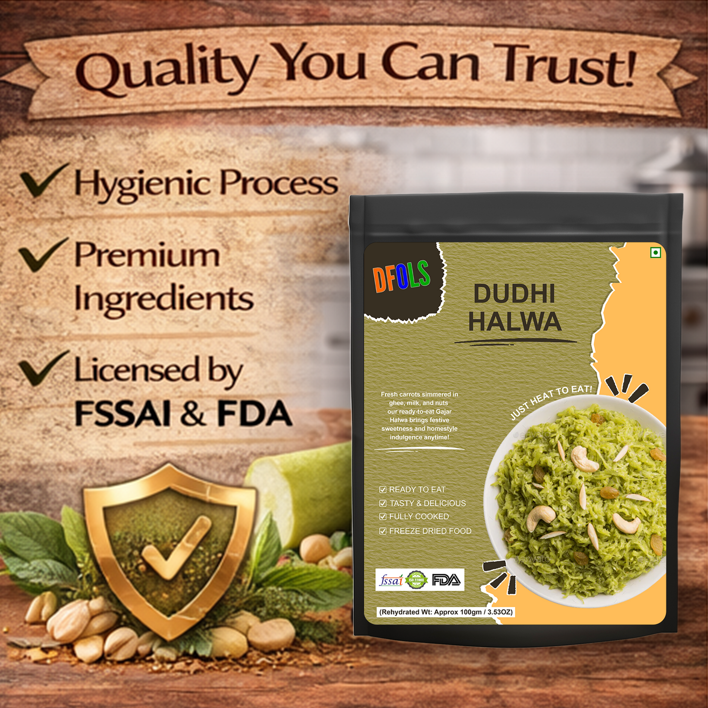 Dudhi Halwa | Authentic North Indian Bottle Gourd Dessert | Ghee-Cooked, Rich & Flavourful | 100% Vegetarian | Traditional Indian Sweet | Fresh & Premium Quality