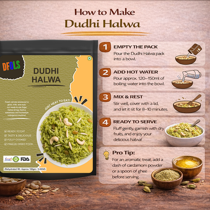 Dudhi Halwa | Authentic North Indian Bottle Gourd Dessert | Ghee-Cooked, Rich & Flavourful | 100% Vegetarian | Traditional Indian Sweet | Fresh & Premium Quality