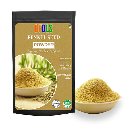 Fennel Powder | Aromatic Ground Spice for Curries, Masalas, Desserts & Herbal Tea | Sweet, Fragrant & Flavorful Cooking Ingredient - DFOLS