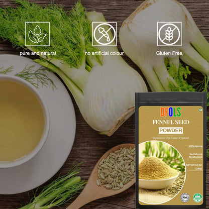 Fennel Powder | Aromatic Ground Spice for Curries, Masalas, Desserts & Herbal Tea | Sweet, Fragrant & Flavorful Cooking Ingredient - DFOLS